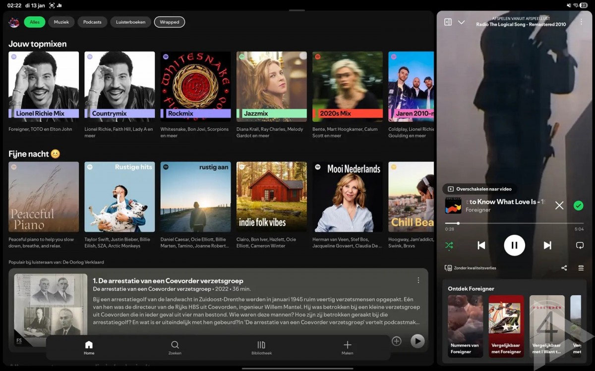 Spotify, Android tabletler için yeni bir kullanıcı arayüzüne kavuştu.